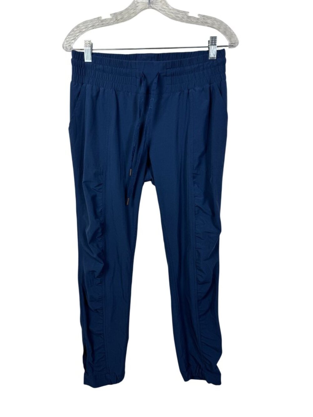 Prana Womens Navy Blue Ruched Jogger Pants Size Small Outdoor Hiking Camping